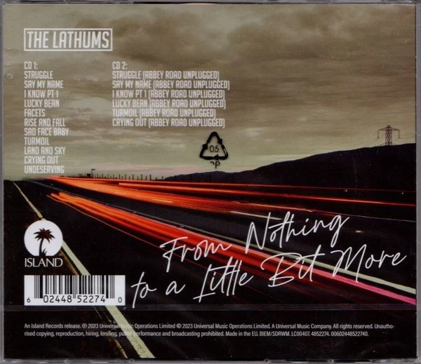 The Lathums ~  From Nothing To A Little Bit More  NEW SEALED 2CD SET Deluxe Ed - Picture 2 of 2