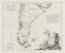 "Carte de Chili Méridional, du Rio de la Plata…" SANTINI / D'ANVILLE 1784 map