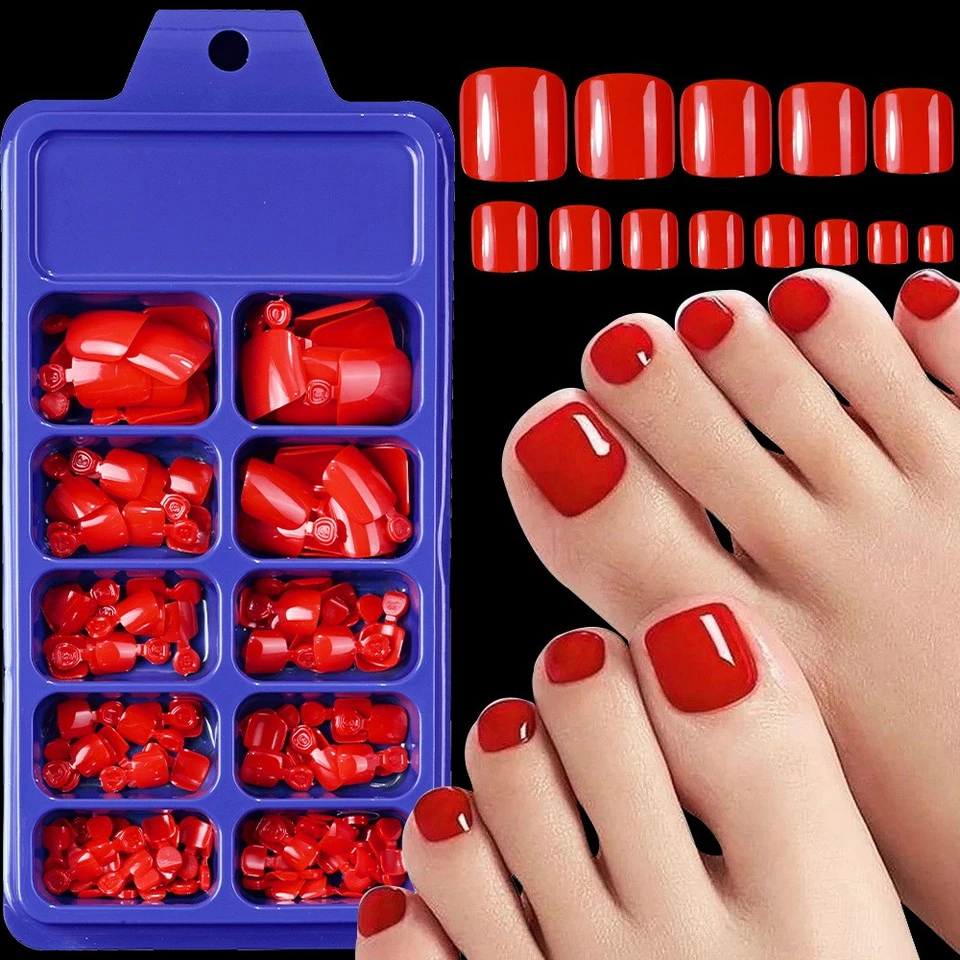 120Pcs False Toenails Full Cover Natural Acrylic Press On Fake False Toe Nails - Image 4 of 4
