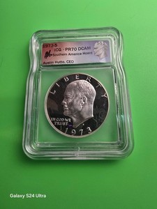 1973S🔥Key Date Ike $1 Proof Silver Eagle ICG PR70 DCAM CEO Austin Hutto GS $550