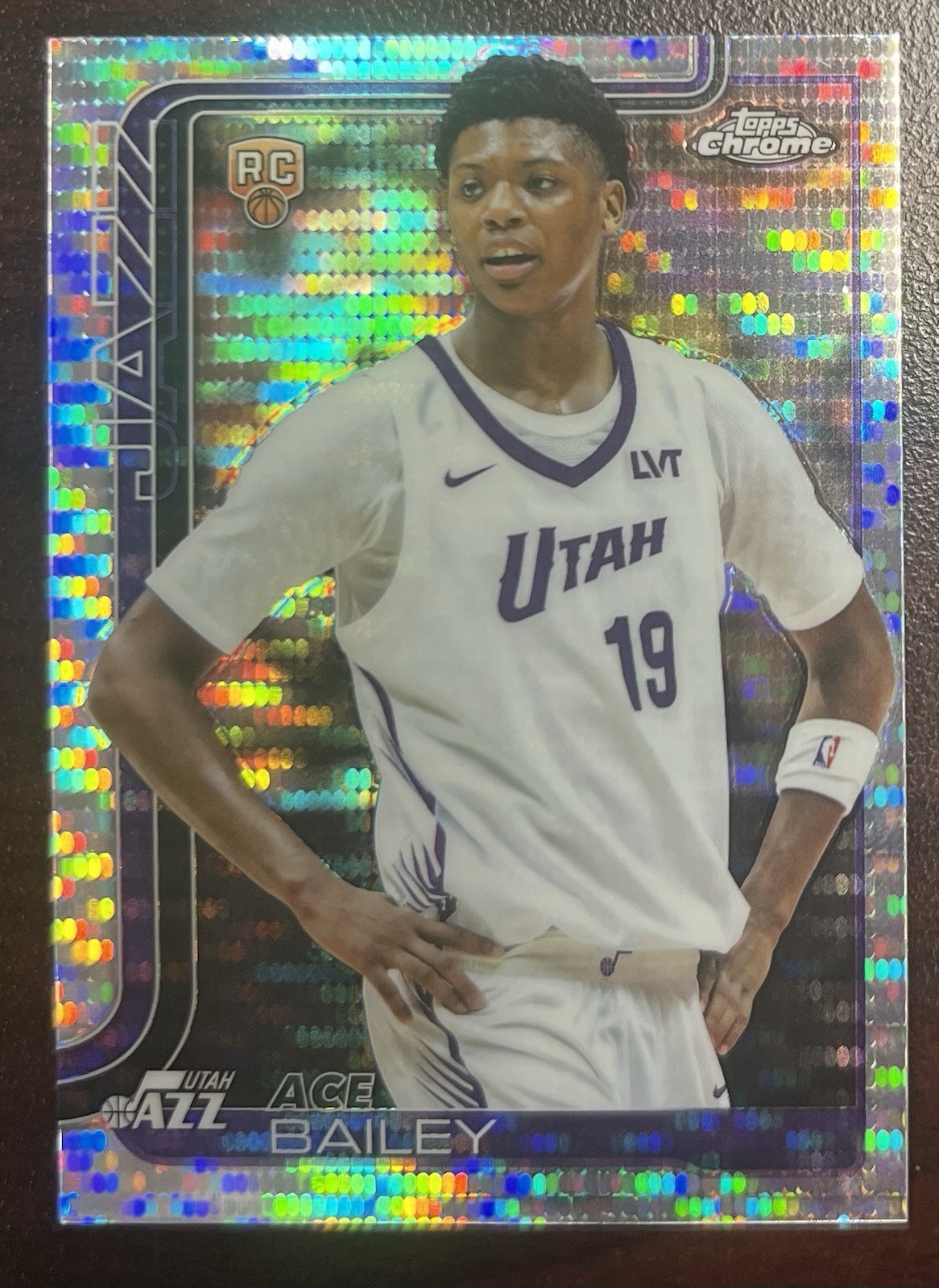 2025-26 Topps Chrome Ace Bailey Pulsar Refractor RC #255