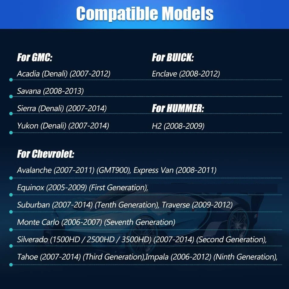 Car Stereo Radio CarPlay For GMC Yukon Chevy Tahoe Silverado Sierra 2007-2013 - Imagem 3 de 4