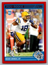 2024 Score #372 Mekhi Wingo Red RC Detroit Lions Free S&H