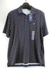 Vineyard Vines OTG Sankaty Polo Mens Large Performance Navy Blue Fishing Lures