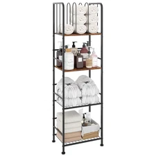 Towel Rack Free Standing 4-Tier M-Shaped Detachable Dividers, Durable Metal T...
