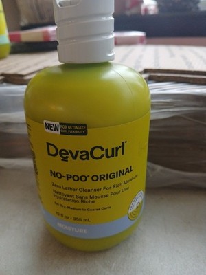 DevaCurl No-Poo Original Zero Lather Cleanser For Rich Moisture 12 oz