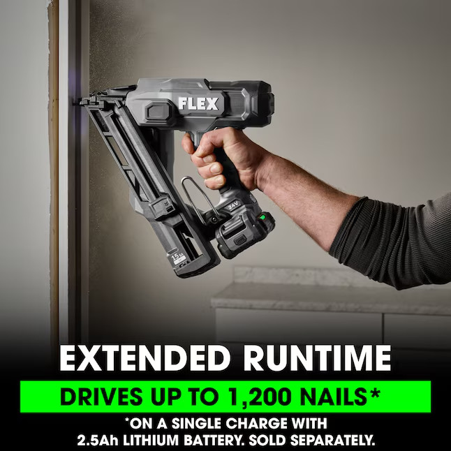 FLEX 15-GAUGE ANGLED FINISH NAILER TOOL ONLY FX4311B-Z 24V Brushless Nail Gun