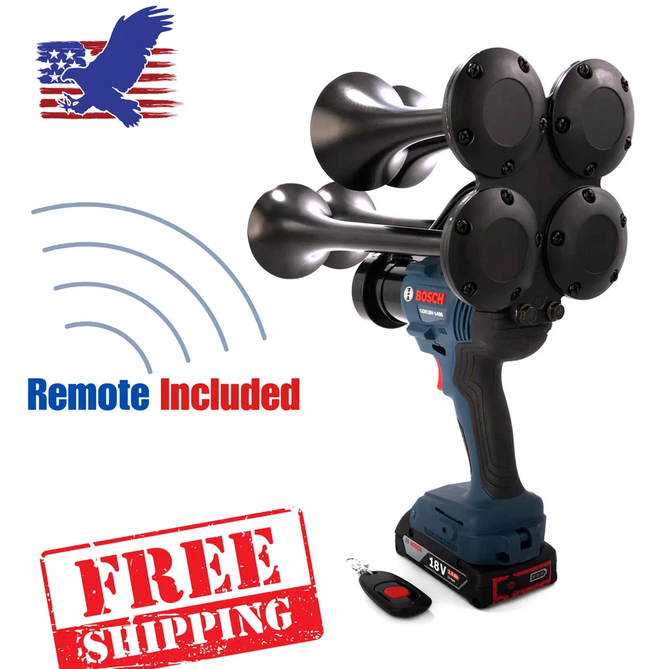 Bocina de tren BOSCH| 140dB+| con control remoto Foto 3 de 4