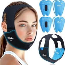Hilph Easy Wear Jaw Ice Pack with Pull-On Design for Women & Teens, 4 Hot/Cold T