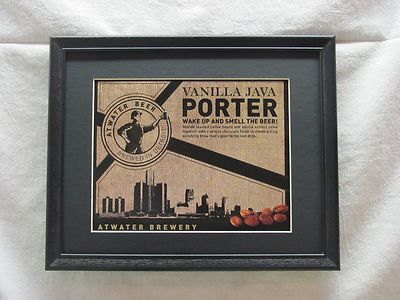 ATWATER VANILLA JAVA PORTER  BEER SIGN  #764