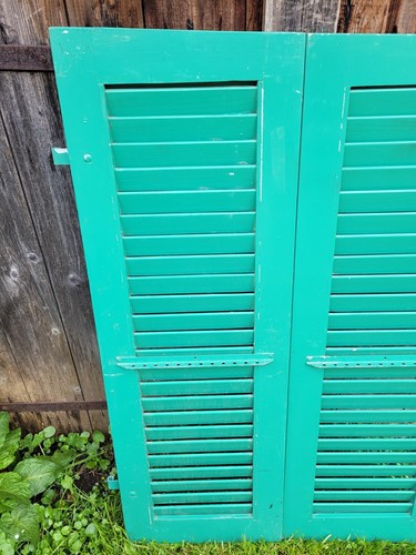 1 Paar Fensterladen - Holz - gebraucht - Höhe 124 cm, Breite 42 cm - Bild 13 von 15