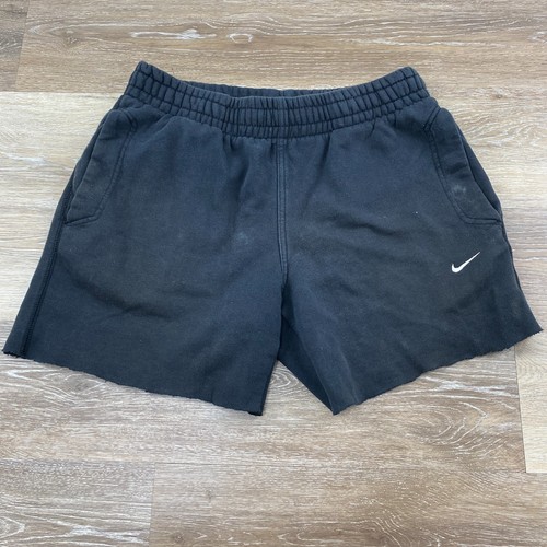 NIKE Stretch Waist Black Cut-Off Sweatshorts Boy's Size Small - Picture 2 of 8