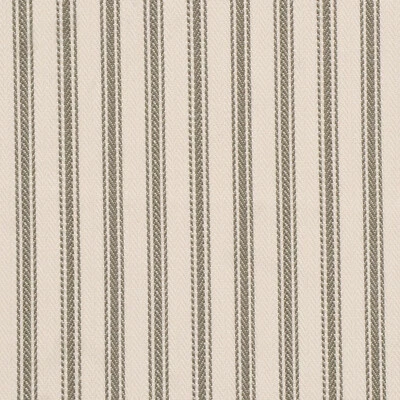 FOY & CO Foy Ticking Stripe Khaki Fabric 100% Cotton 145cm Furnishings Per Metre