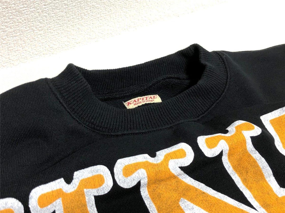 KAPITAL big kountry college sweatshirt wide laundry new black | eBay