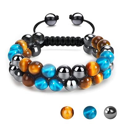 Brazalete Con Piedras De Ojo De Tigre Para Hombres & Mujeres, Tiger Eye Bracelet