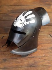 Medieval Blackened Uruk Hai LOTR Warrior Knight Helmet- Cosplay Armor- Larp Cost
