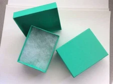 4 Rigid Hard Jewelry Beautiful Bright Blue gift boxes 9 cm 4 boxes as Set (#LB)