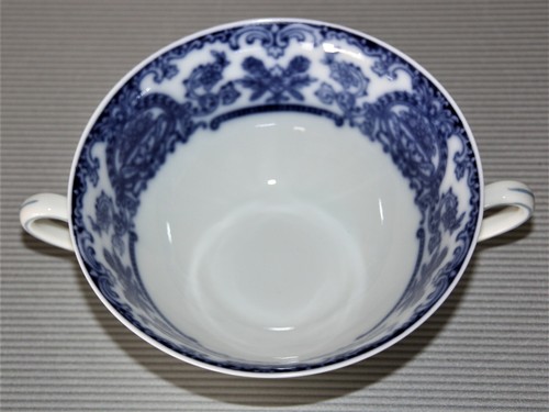 Hutschenreuther Hohenberg Madeleine blauer Blumenrand Suppentasse u. Untere - Bild 5 von 6