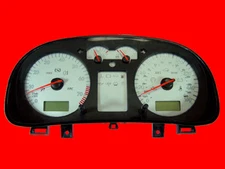Silver Metallic Look Gauge Face Overlay For 2002-2005 Volkswagen VW Golf 4 / GTi