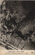 Old postcard Paris Storm of