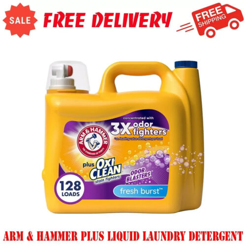 ARM & HAMMER Plus OxiClean Odor Blasters Liquid Laundry Detergent, Fresh Burst
