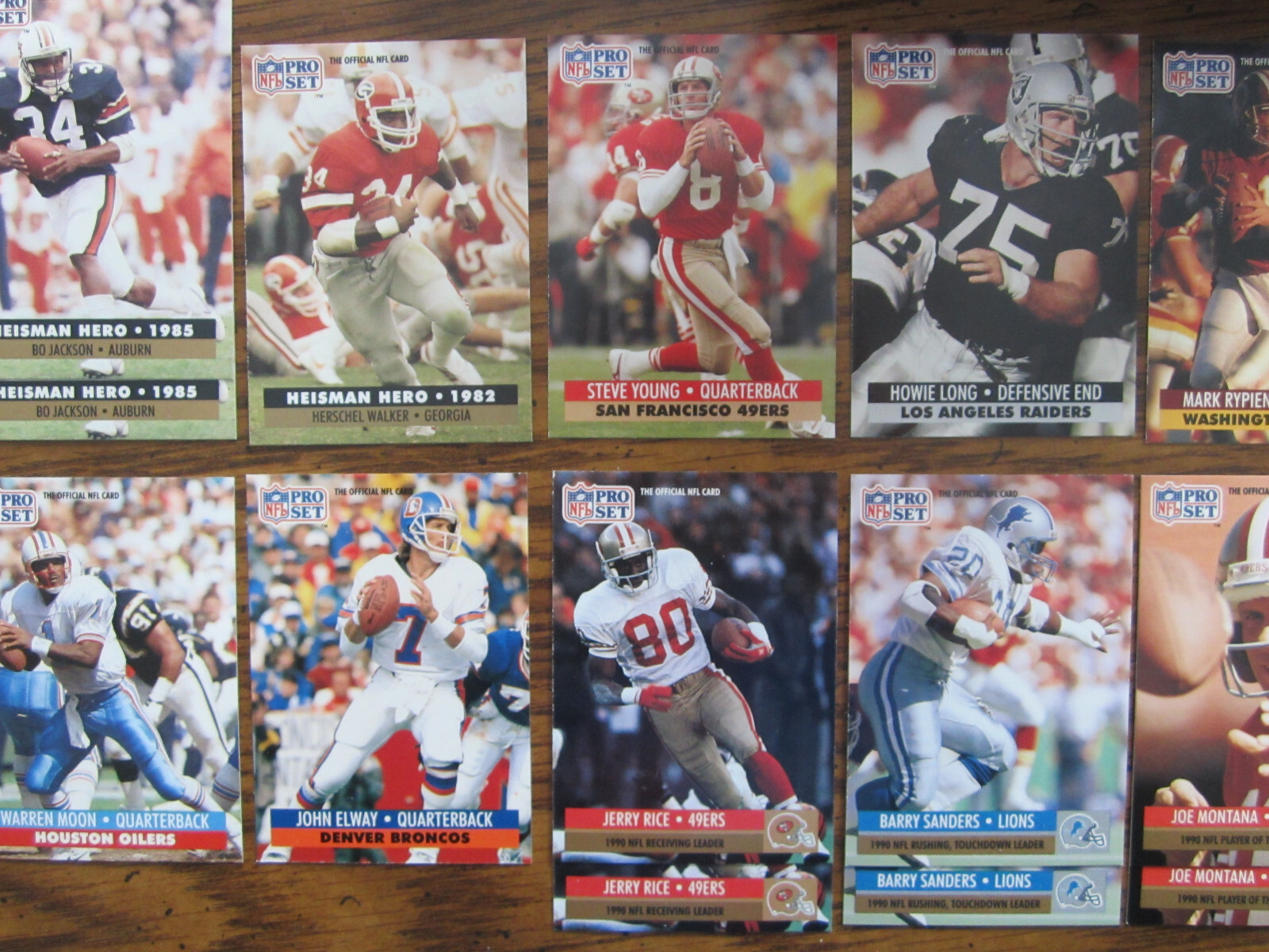 1991 NFL Pro Set Series 1 Starter lot, Belichick, Jerry Rice, Hull, 514 cards