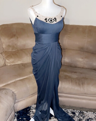 ADRIANNA PAPELL Greek Goddess Evening Gown SZ 2 | eBay