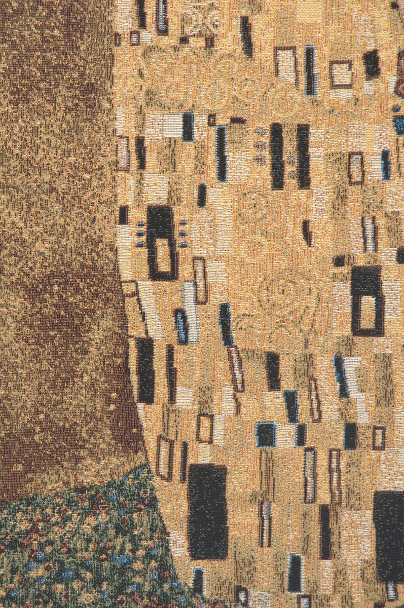 Tenture Murale Décorative Kissed By Klimt 28x28 Pouces Coton/poly - Neuve, Fait Main Belgique