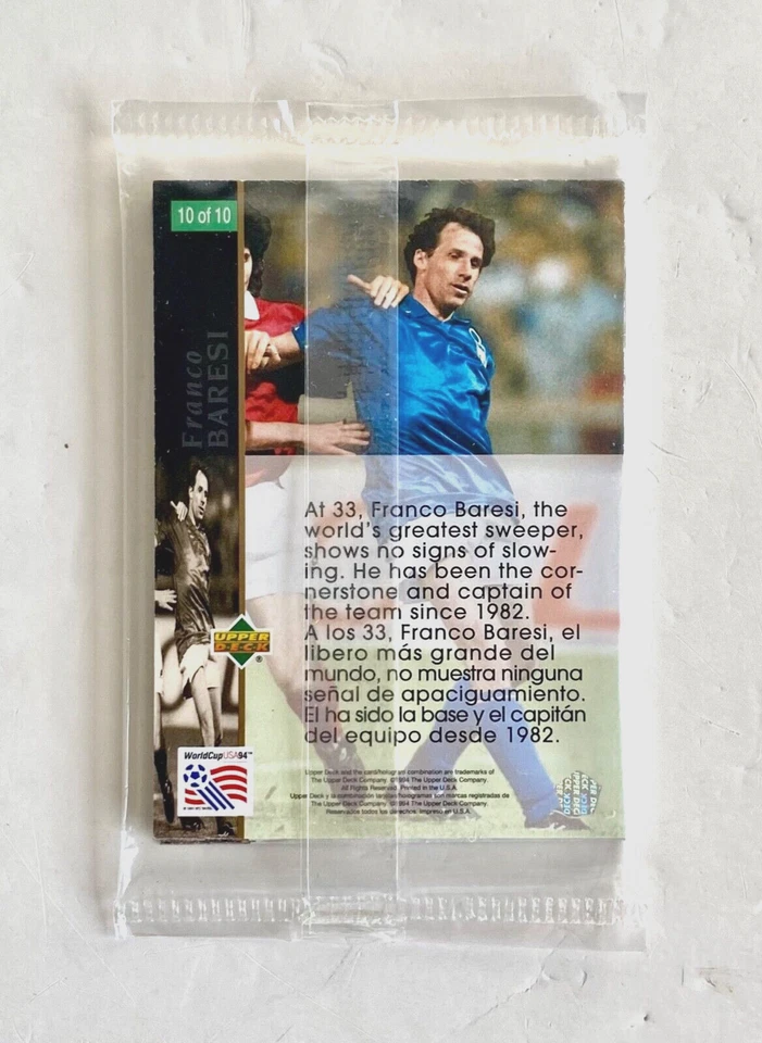 De colección 1994 Upper Deck Copa Mundial EE. UU. 94 Superstar Set Cartas Tarjeta Sellada Nuevo de Lote Antiguo Foto 2 de 4