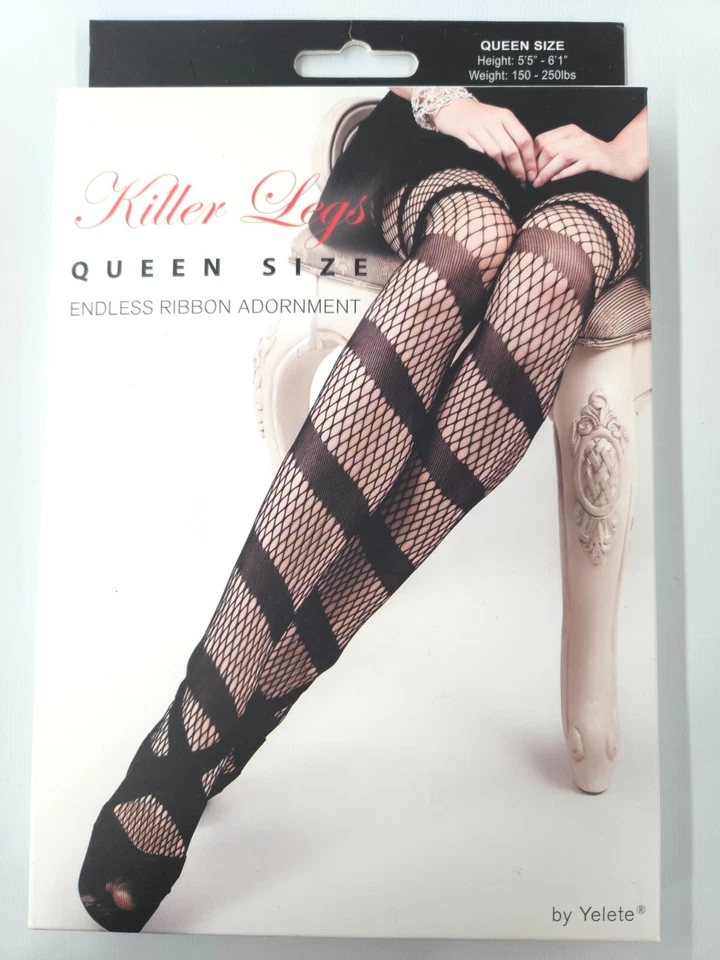 Yelete 杀手腿 渔网 连裤袜 长袜 无尽丝带 装饰 女王 — 第 2/4 张图片
