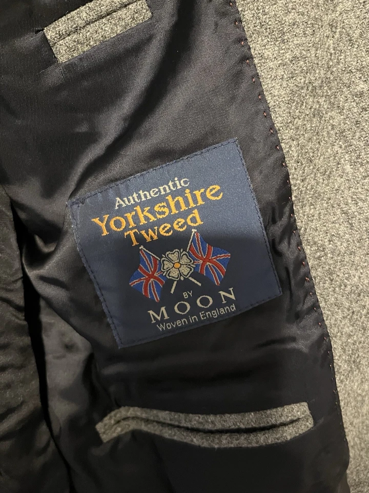 J Crew Ладлоу Blazer мужской 40 R серый йоркширский твид 100% шерсть - Изображение 4 из 4