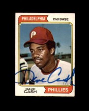 Dave Cash Signed Rare 1974 Topps O-Pee-Chee Philadelphia Phillies Autograph