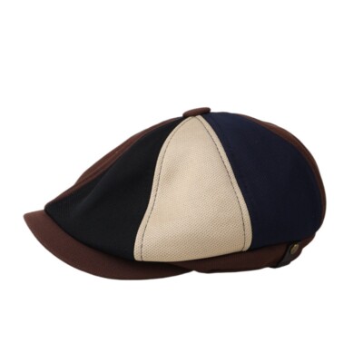 Men Retro Newsboy Cap Multicolor 8-Panel Painter Artist Hat  display picture 2