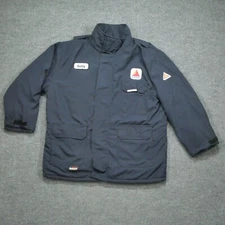 Vintage Bulwark Jacket Adult XL Blue Full Zip Workwear Betty Citgo Quilt  80s