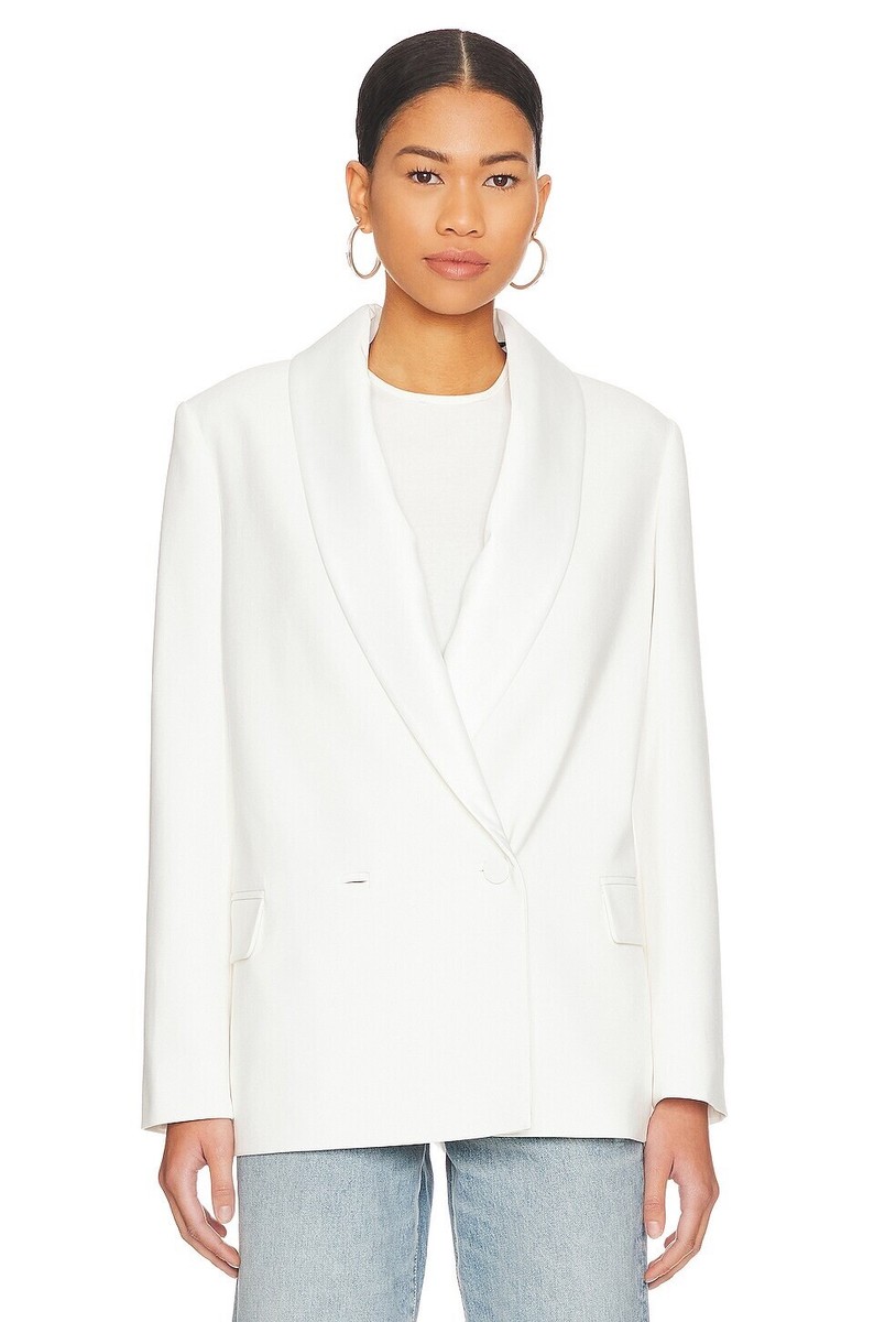 New ALLSAINTS Women's Tux Blazer in Ivory White Size US 10 New ALLSAINTS Women's Tux Blazer in Ivory White Size US 10
