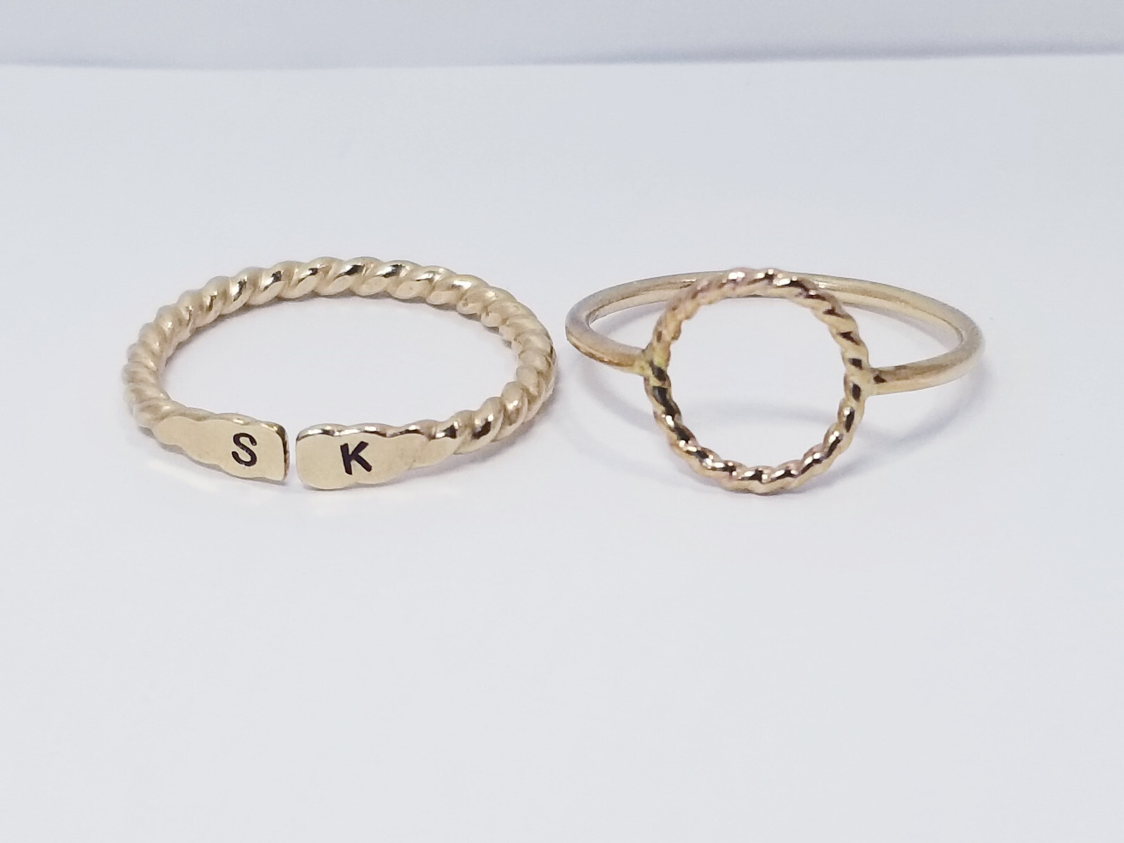 Simplistic By Byanka Initial Open & Twisted Halo … - image 2