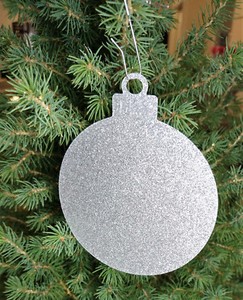 Détails Sur 6 X Boule Noel Papier Cartonne Argent Silver Glitter Rectoverso 9 Cm Ref B23