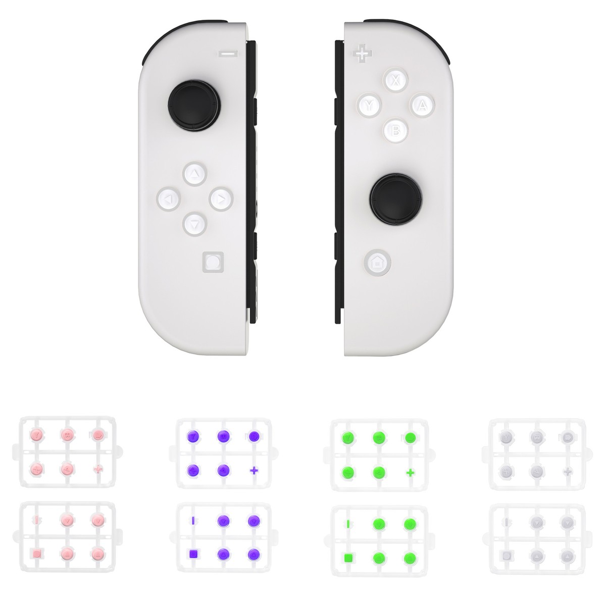Nintendo Switch - Joy-Con（LR）ホワイト＋おまけ Nintendo Switch Joy-Con White OLED Set Controllers + Straps