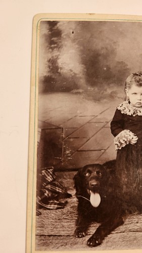 J.E HENDERLITE VINTAGE BLACK & WHITE PHOTO OF LITTLE GIRL AND DOG FESTUS M.O - Picture 3 of 12