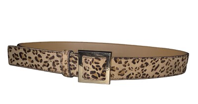 Ladies SZ S Leopard Leather Belt Ladies belt Fashion Designer Leopard Fur Belt Leather Sz 35  main image 3