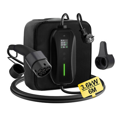 Ladekabel Typ 2 Schuko 3,68 kW, 16A, 6M Ladekabel Elektroauto, Mobile Wallbox dé