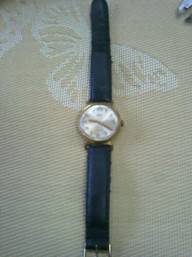   Vintage  GOLD PLATED USSR MEN WATCH ZIM - Picture 1 of 4