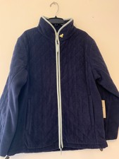 John Partridge - Ladies Blue Zip Quilted Fleece Jacket