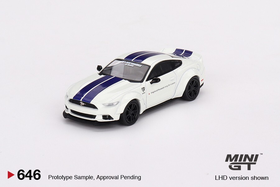 TSM Mini GT 1:64 FORD MUSTANG GT LB-WORKS White 646 (LHD) - New