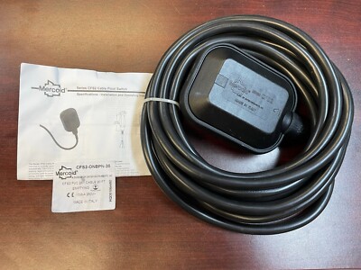 Dwyer Mercoid CFS2-ONBPN-20 Series CFS2 Cable Float Switch 10A 250V Black PVC