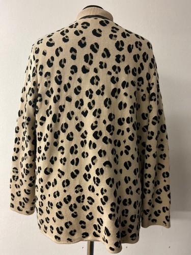Womens Vintage 80s twin set | turtleneck with leopard trim with matching sweater - Picture 3 of 10