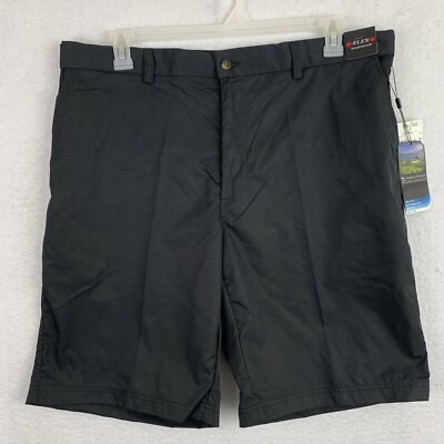 Pebble Beach Men's Shorts Dry-Luxe Performance Size 38 Flex Waist Black New