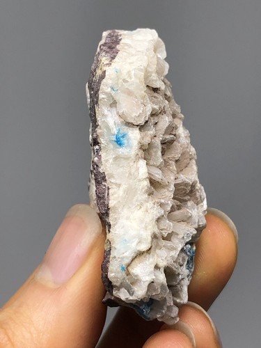 Cavansita + Heulandita Blanca Espécimen India Cristal Azul Reiki Curación 1.1oz N43 - Imagen 6 de 12