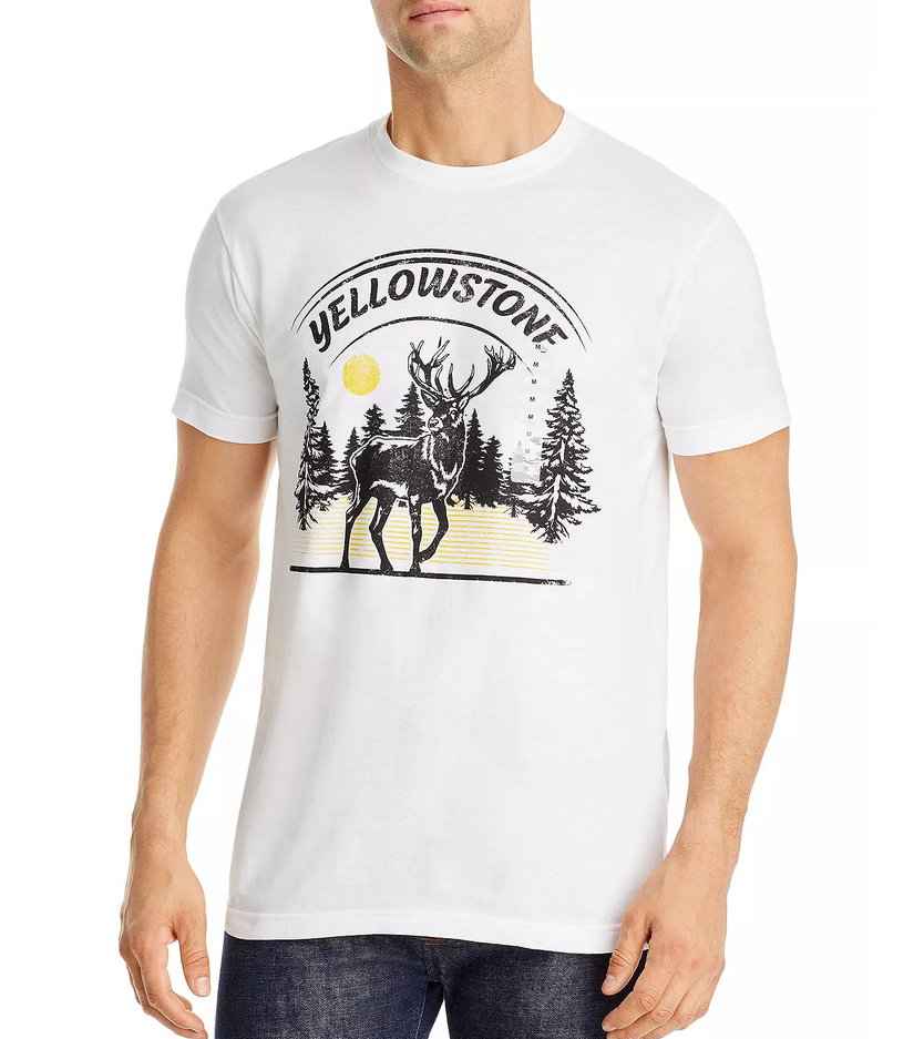 Tシャツ Philcos Yellowstone National Park Cotton Graphic Tee White Size XL
