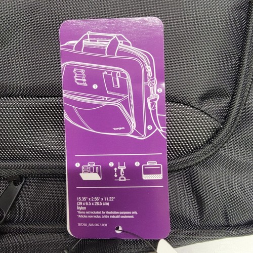 Targus 14" Intellect Computer Bag Topload Black w/ ID TBT260-92 Computer Bag - Picture 12 of 15